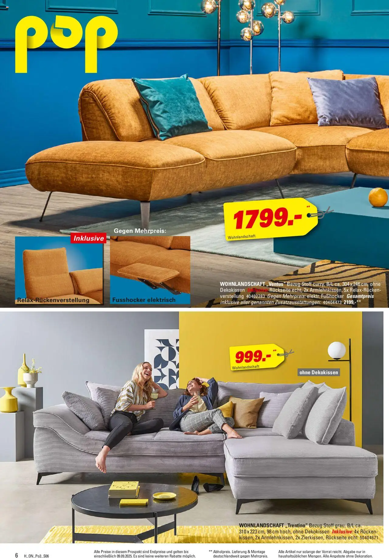 Höffner - Polster Spezial - gültig ab dem 27.08.2025 | Seite: 6 | Produkte: Wohnlandschaft