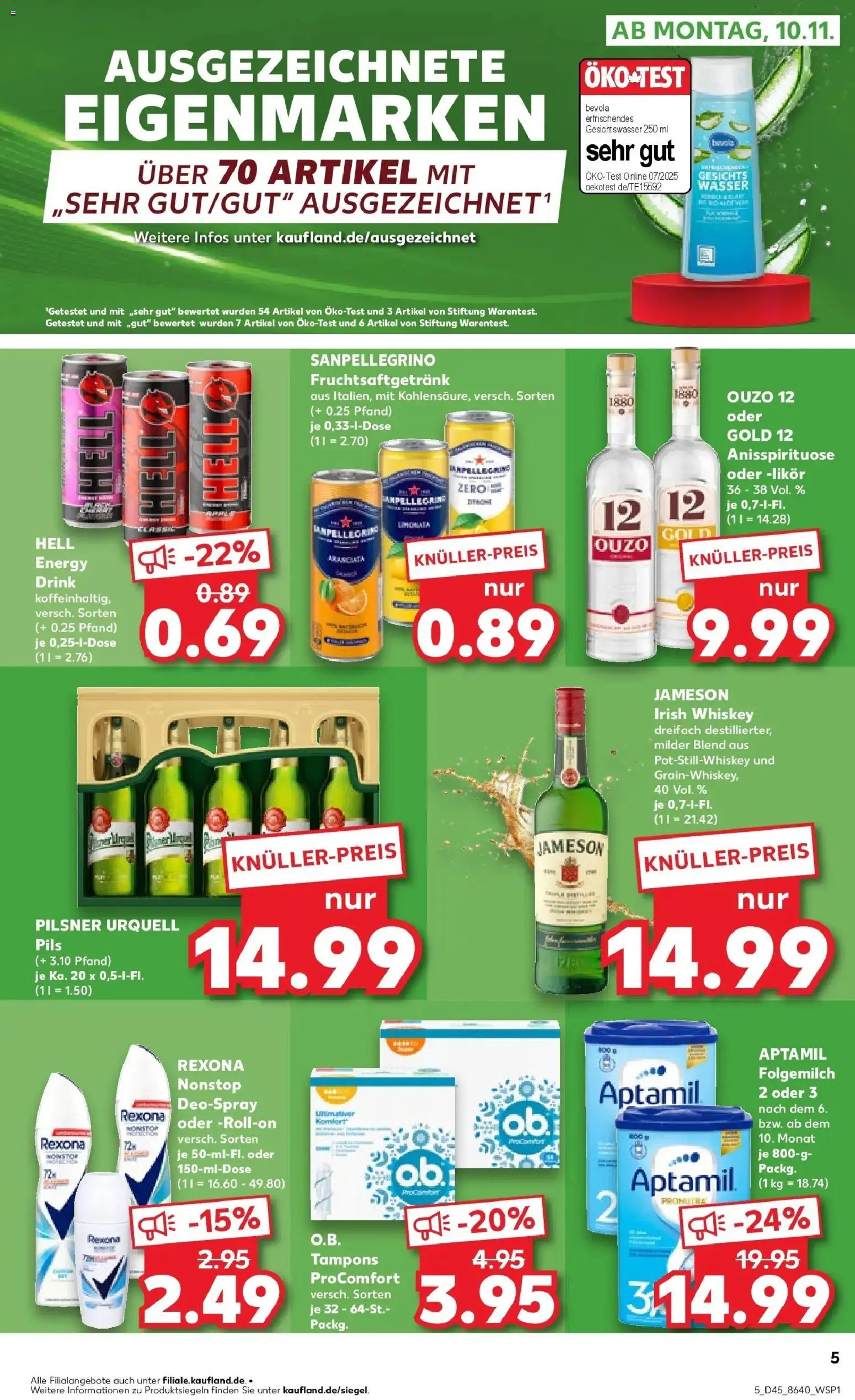 Kaufland prospekt Geilenkirchen	 – gültig ab 10.11.2025 | Seite: 5 | Produkte: Energy, Likör, Jameson, Deospray