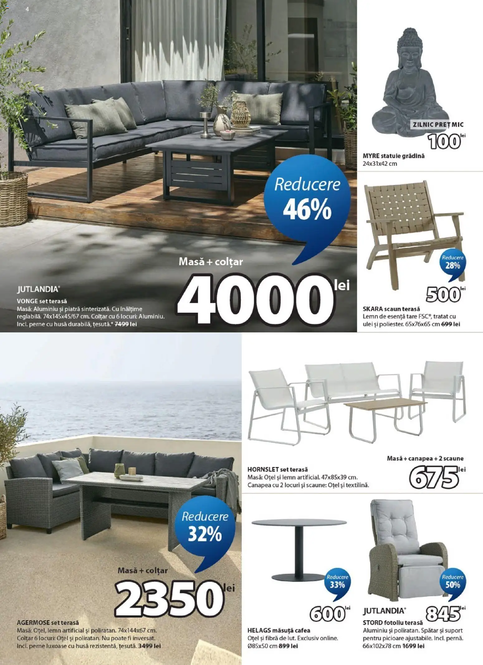 Noul catalog JYSK – valabil de la 24.04.2026 | Pagină: 4 | Produse: Masă, Scaun, Ulei, Cafea