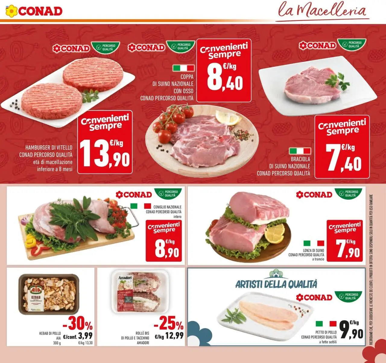 Volantino Conad del 08.10.2025 | Pagina: 19 | Prodotti: Petto di Pollo, Pollo, Vitello, Hamburger