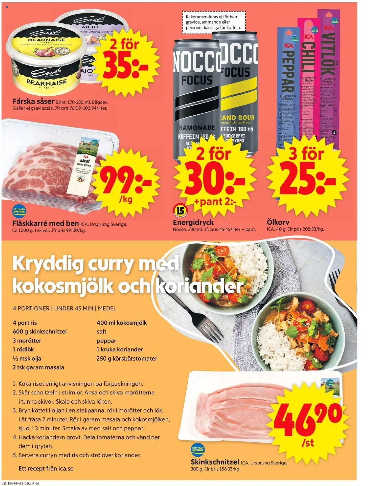 ICA Supermarket reklamblad aktuell från 25.08.2025 | Sida: 8 | Produkter: Aioli, Olja, Ris, Koriander