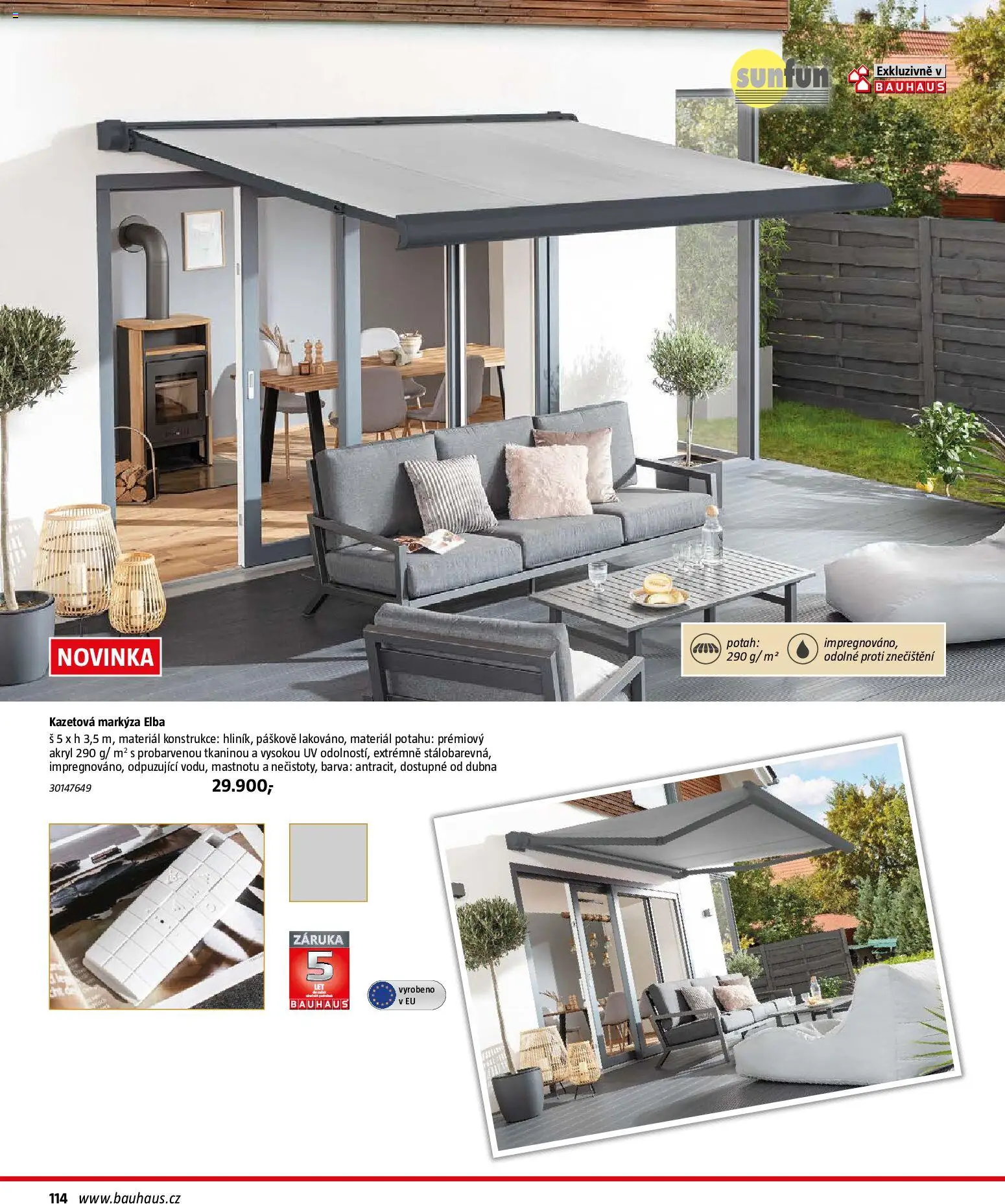 Bauhaus katalog Záhradní nábytek od 08.04.2026 | Strana: 114 | Produkty: Markýza