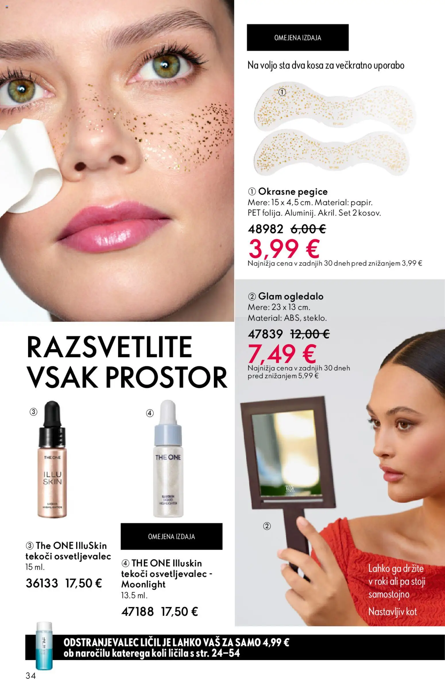 Novi Oriflame katalog ponudbe – veljaven od 31.12.2025 | Stran: 34 | Izdelki: Ogledalo, Licila, Odstranjevalec licil