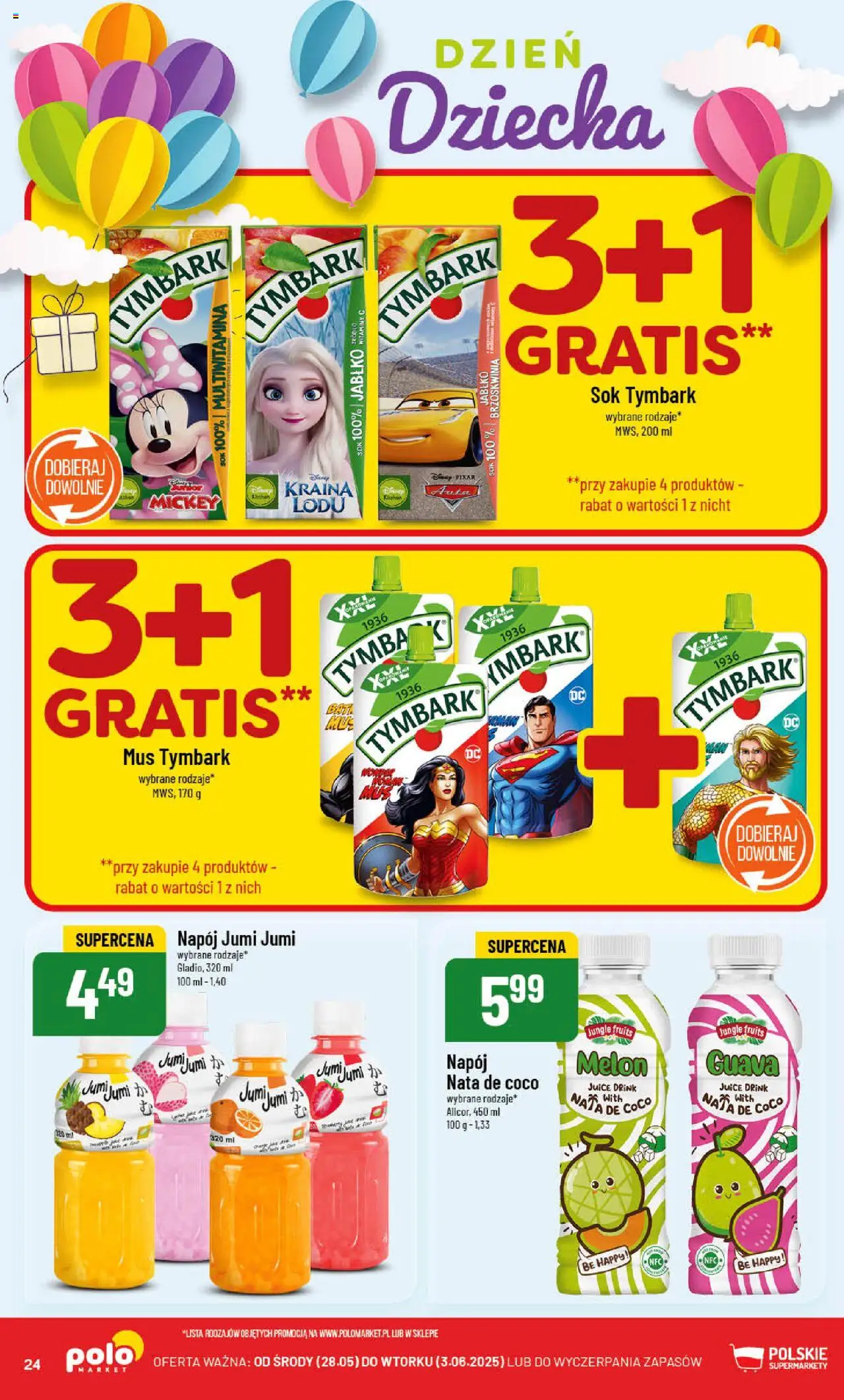 POLOmarket Gazetka od 28.05.2025 | Strona: 24 | Produkty: Brzoskwinia, Melon, Sok
