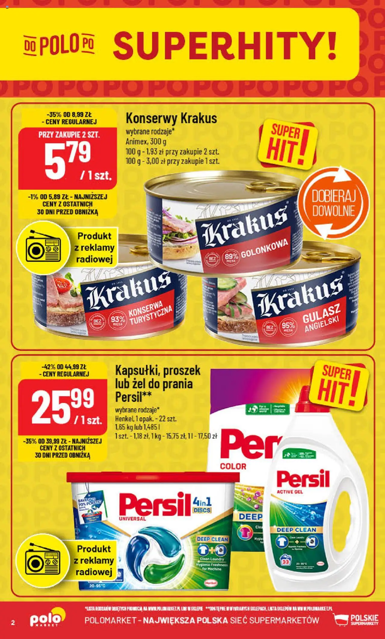 POLOmarket Gazetka od 08.10.2025 | Strona: 2 | Produkty: Persil, Gulasz