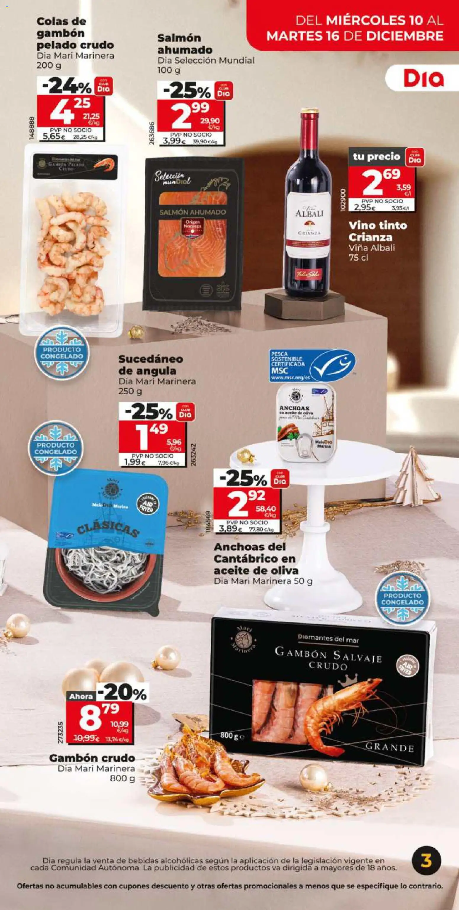 Dia - folleto Market │ válido desde el 10.12.2025 | Página: 3 | Productos: Aceite, Vino, Aceite de oliva, Salmón ahumado