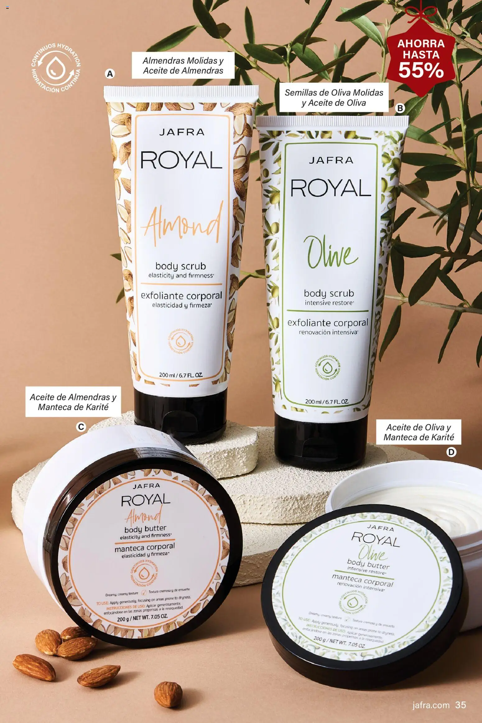 JAFRA folleto │ válido desde el 01.12.2025 | Página: 35 | Productos: Aceite, Γάλα σε σκόνη, Γαύρος, Exfoliante corporal