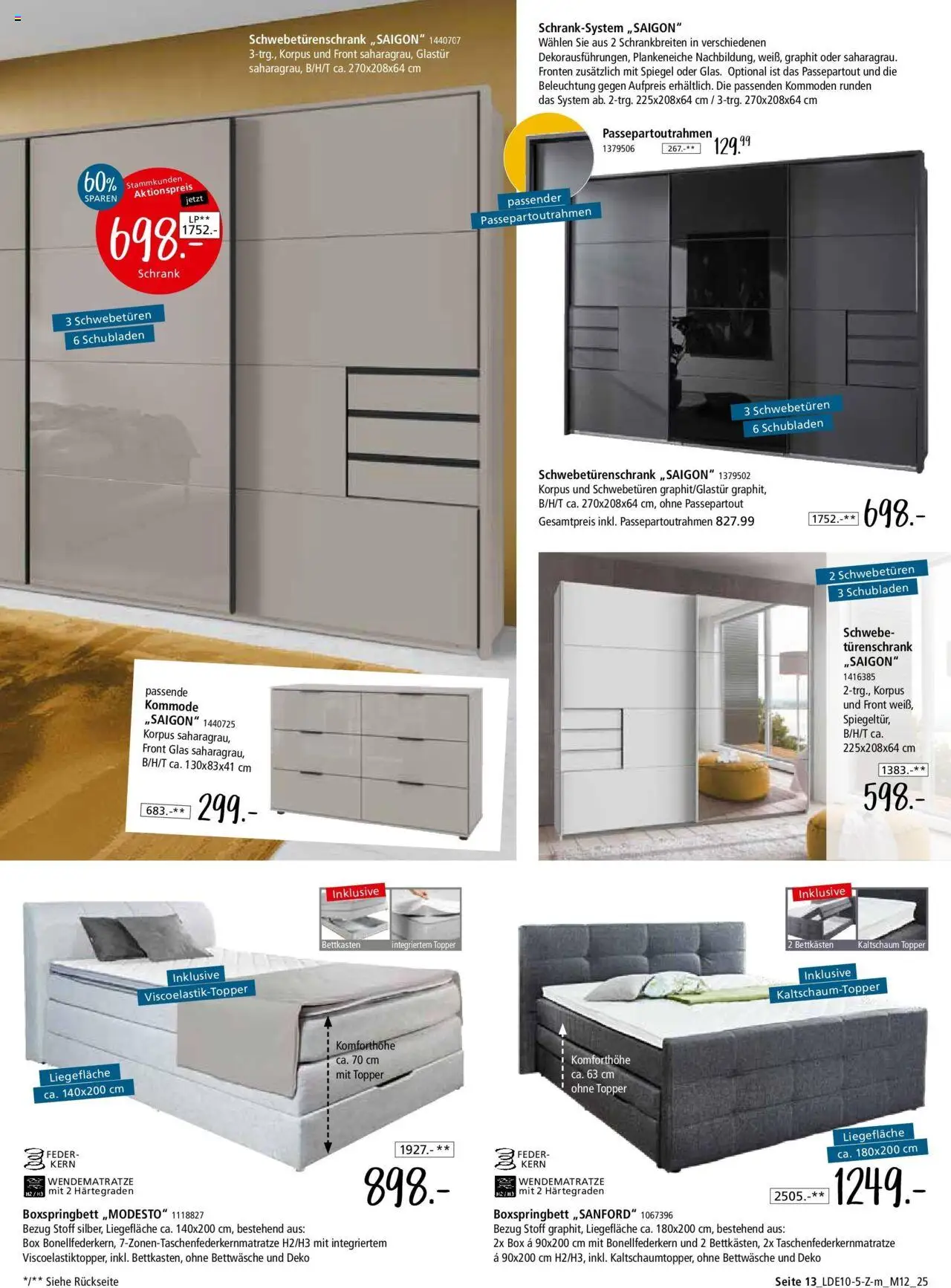 Zurbrüggen - Zurbrüggen: Tierisch günstig – gültig ab 10.10.2025 | Seite: 15 | Produkte: Schwebetürenschrank, Topper, Schrank, Bettwäsche