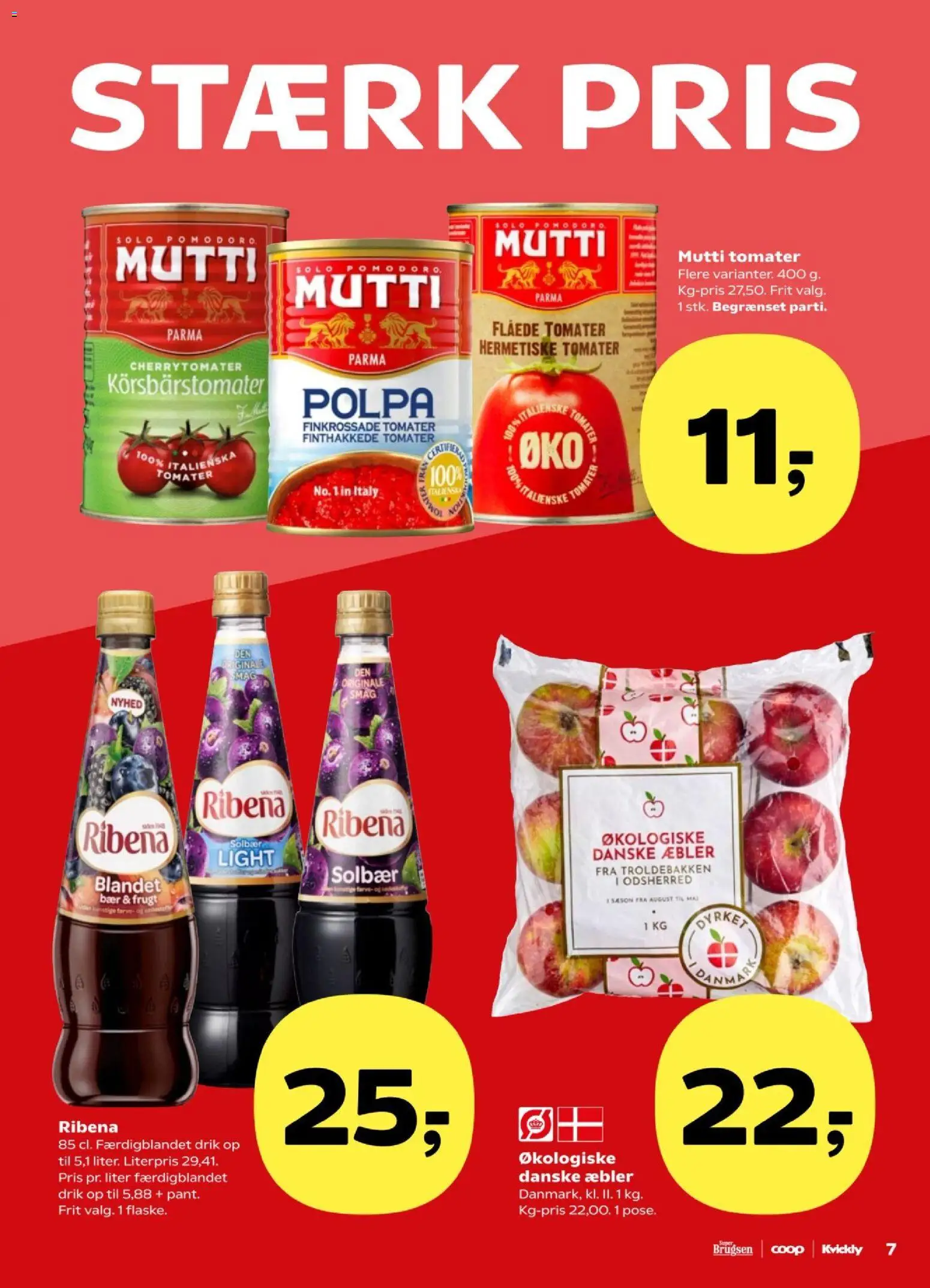 Kvickly tilbudsavis – gyldig fra 30.01.2026 | Side: 7 | Produkter: Æbler, Cherrytomater, Solbær, Flåede Tomater