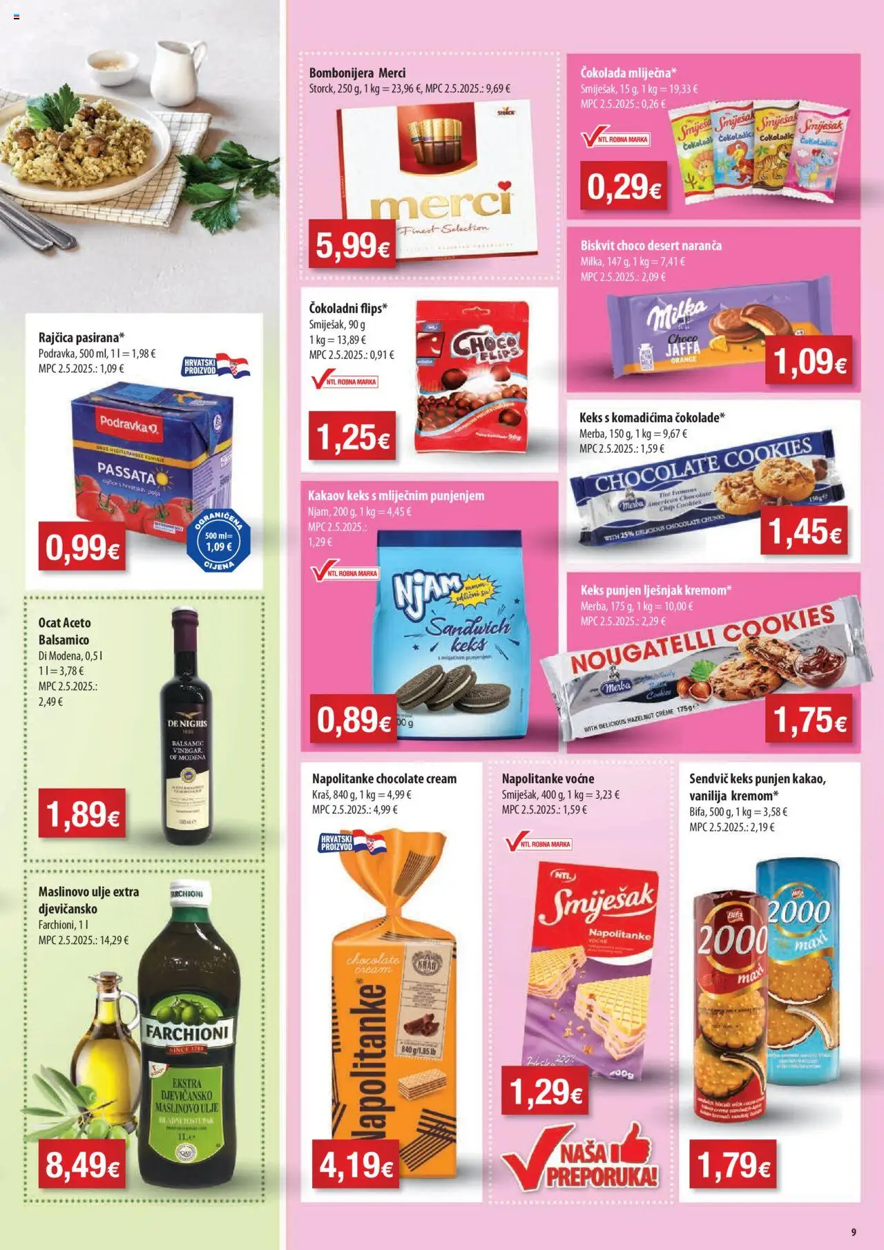 NTL katalog | vrijedi od 15.10.2025 | Stranica: 9 | Proizvodi: Podravka, Lješnjak, Milka, Balsamico