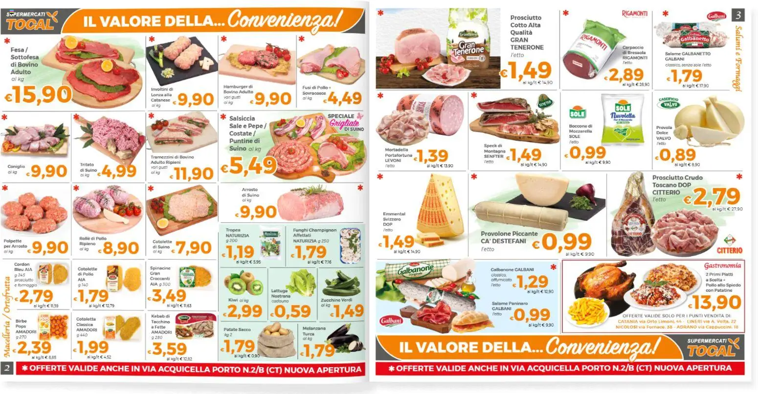 Volantino Tocal del 28.04.2026 | Pagina: 2 | Prodotti: Provolone, Bresaola, Sale, Provola
