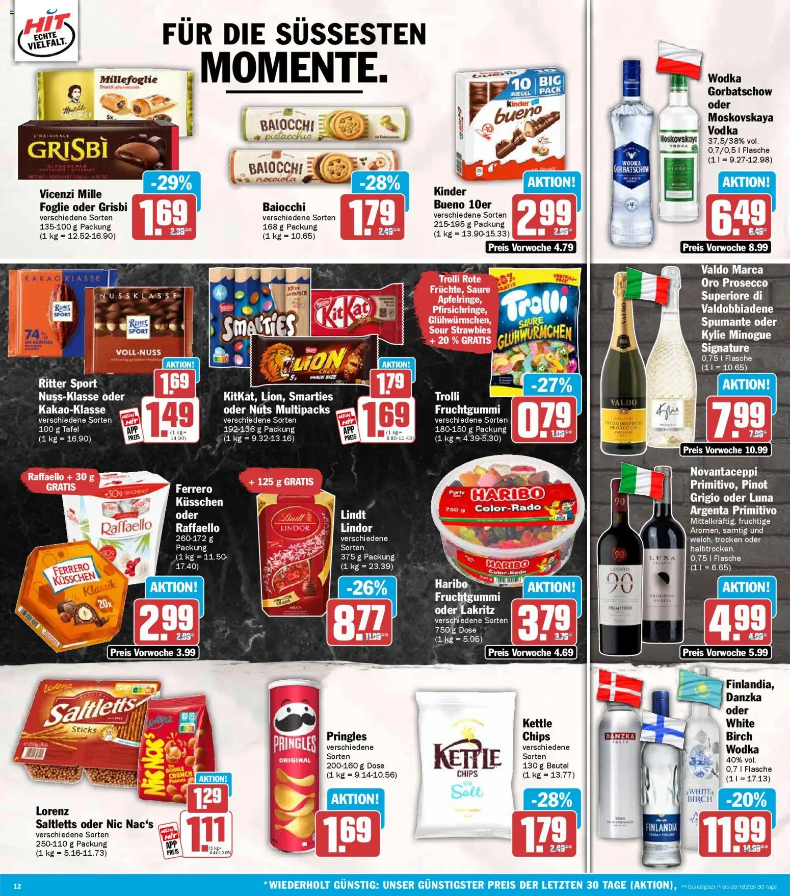 HIT Prospekt 	 – gültig ab 09.03.2026 | Seite: 12 | Produkte: Raffaello, Haribo, Prosecco, Wein