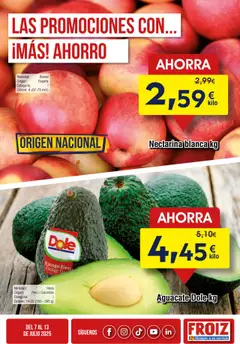Vista previa Froiz Oferta semanal válido desde el 07.07.2025