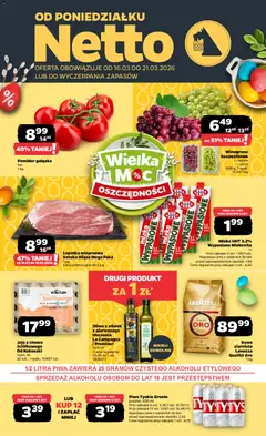 Pogląd oferty "Netto gazetka od poniedziałku spożywcza" - ważna od 16.03.2026