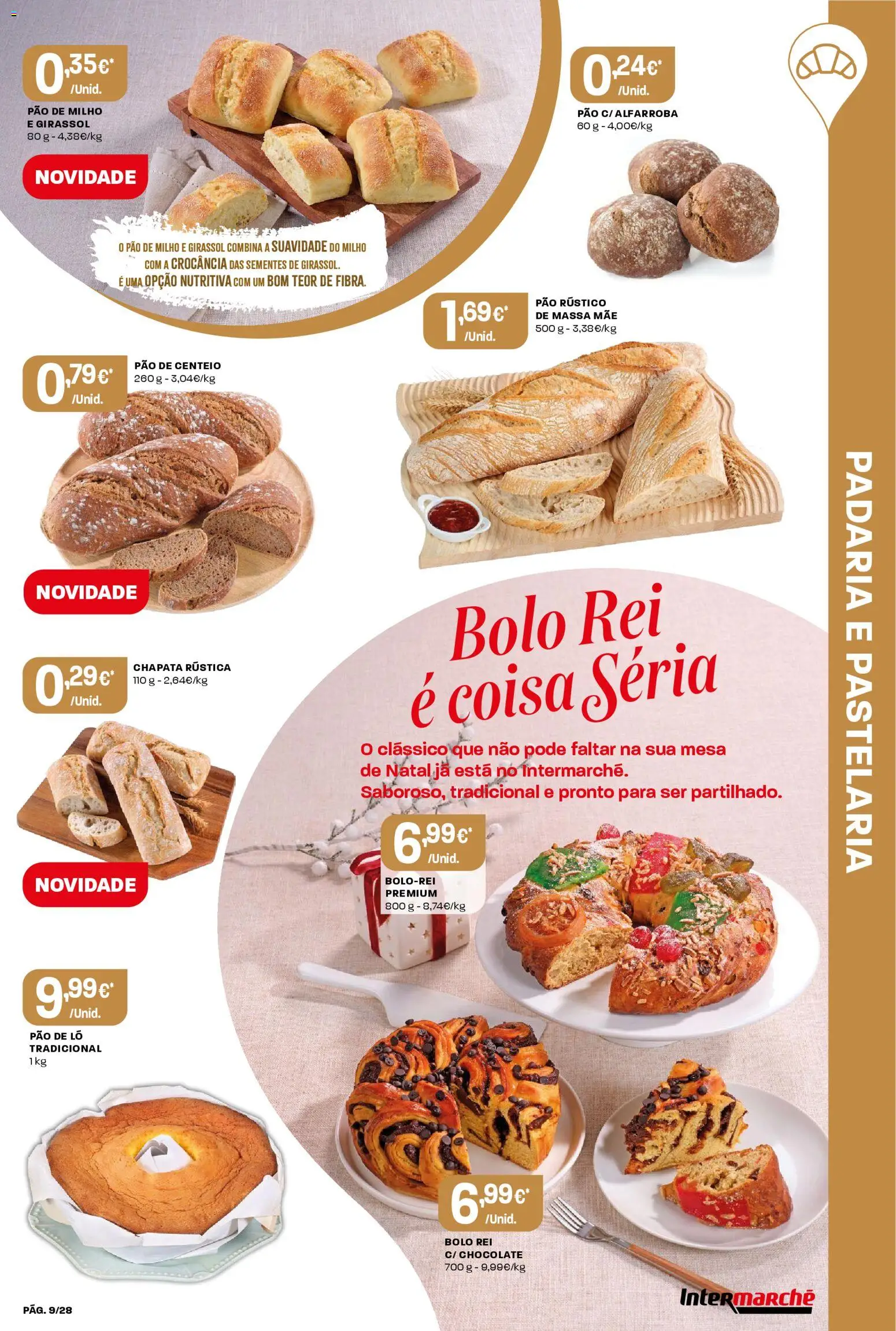 Intermarché Folheto Contact │ válido de 06.11.2025 | Página: 9 | Produtos: Padaria, Mesa, Chocolate, Massa