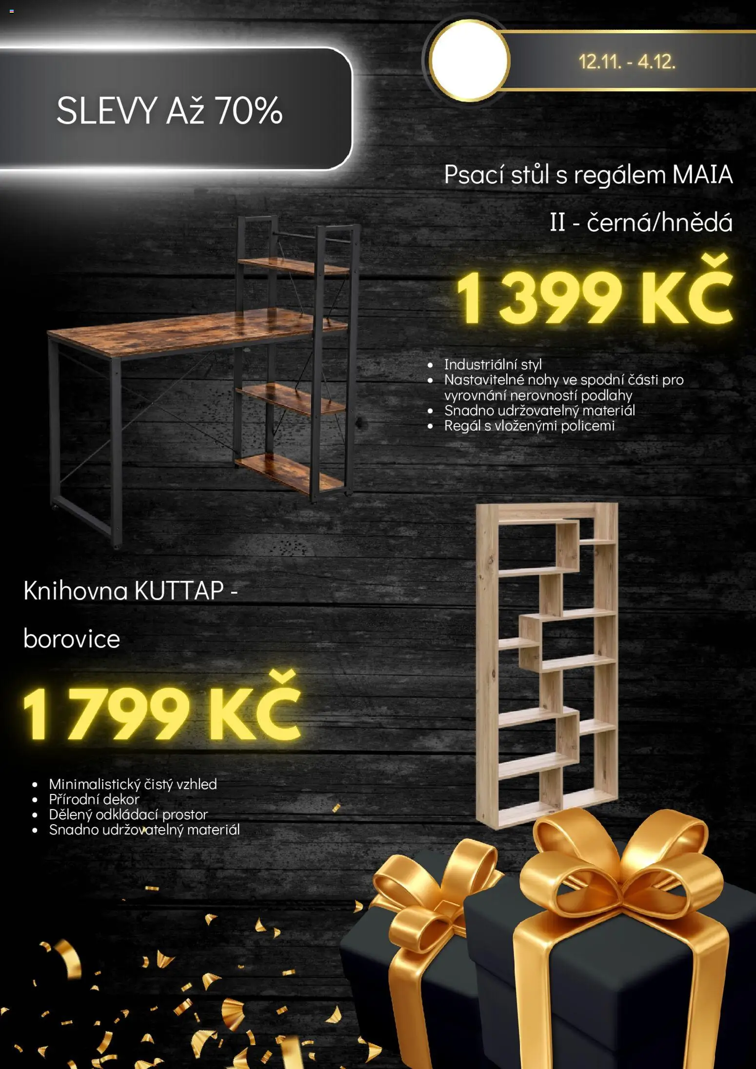 Sconto nábytek Black Friday od 12.11.2025 | Strana: 4 | Produkty: Regál, Stůl, Knihovna, Psací stůl
