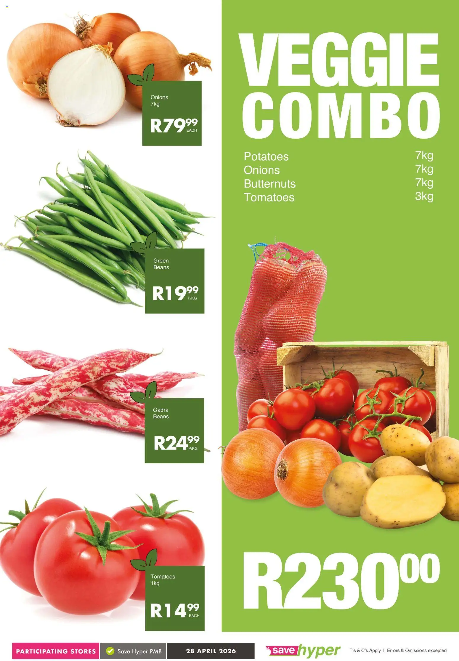 New Save catalogue – valid from 28.04.2026 | Page: 3 | Products: Beans, Tomatoes, Potatoes, Onions
