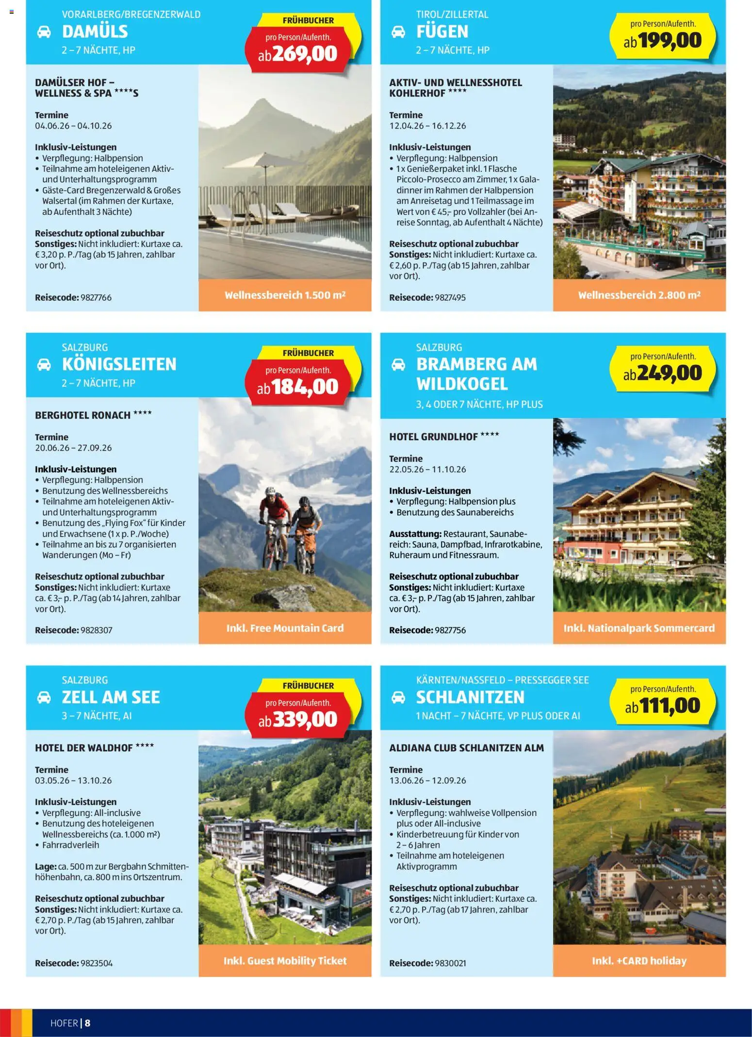 Hofer Reisen Flugblatt gültig ab 28.01.2026 | Seite: 8