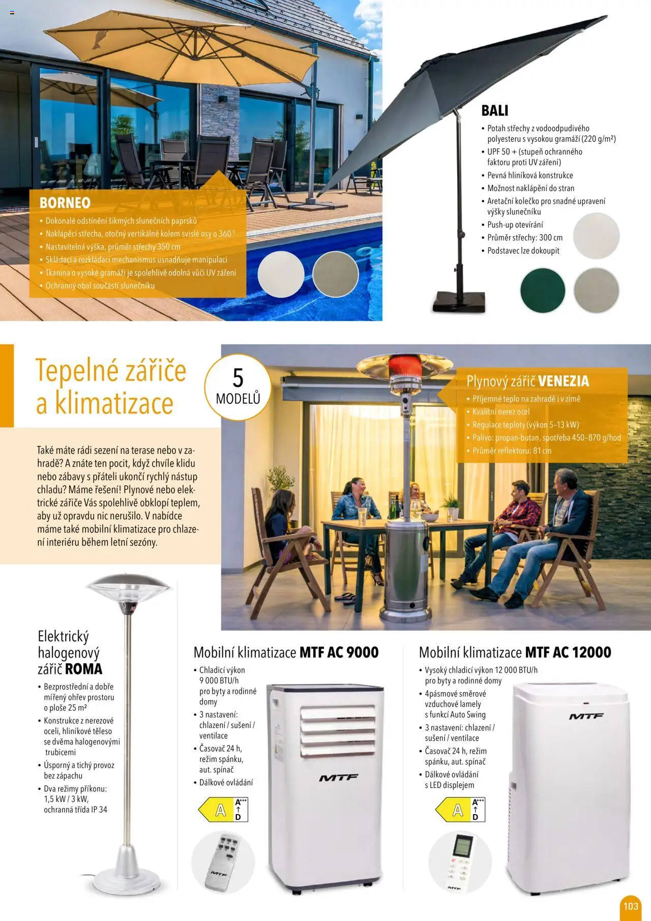 Mountfield katalog 2025 od 16.04.2025 | Strana: 103 | Produkty: Mobilní klimatizace, Klimatizace, Časovač, LED
