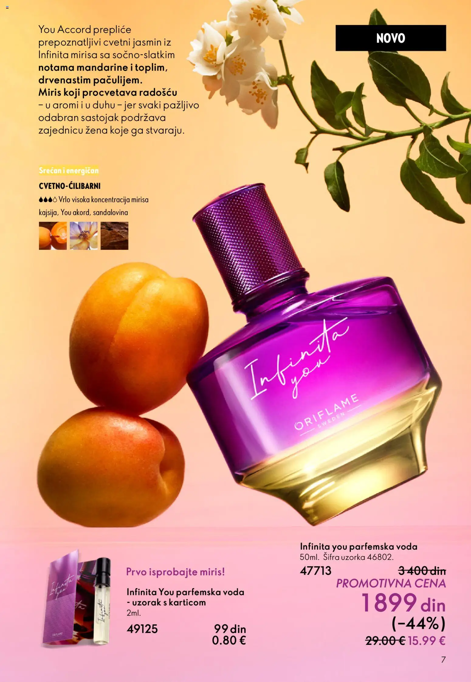 Oriflame katalog - važi od 18.02.2026 | Strana: 7 | Proizvode: Mandarine, Miris, Voda