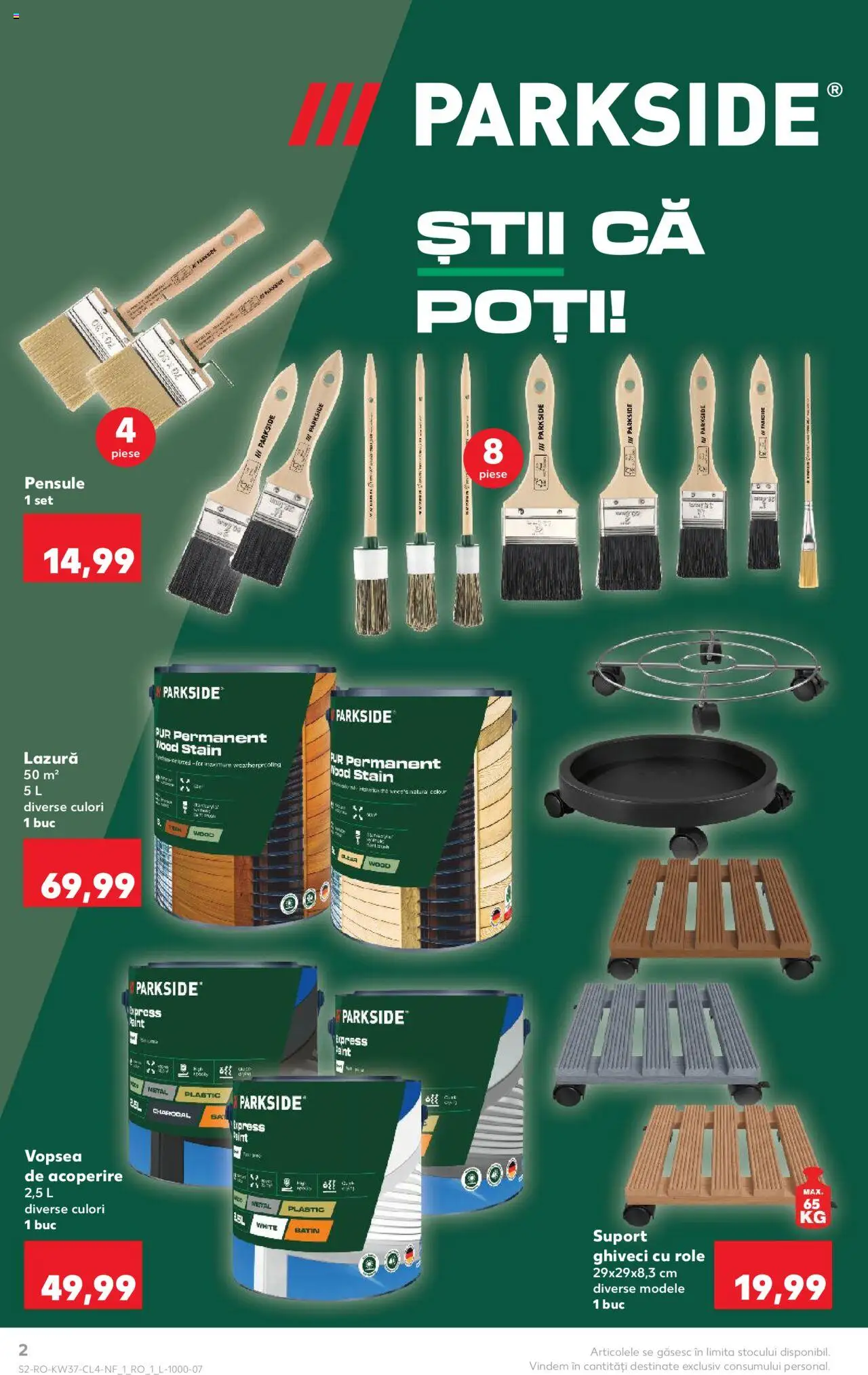 Kaufland RO akciós ujság - amely érvényes a következő dátumtól: 10.09.2025 | Oldal: 2 | Termékek: Parkside