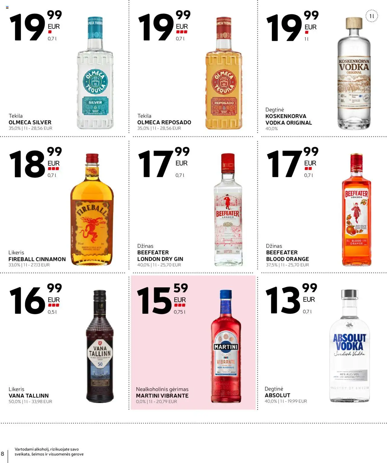 Rimi akcijos nuo 21.10.2025 | Puslapis: 8 | Prekių: Degtinė, Džinas