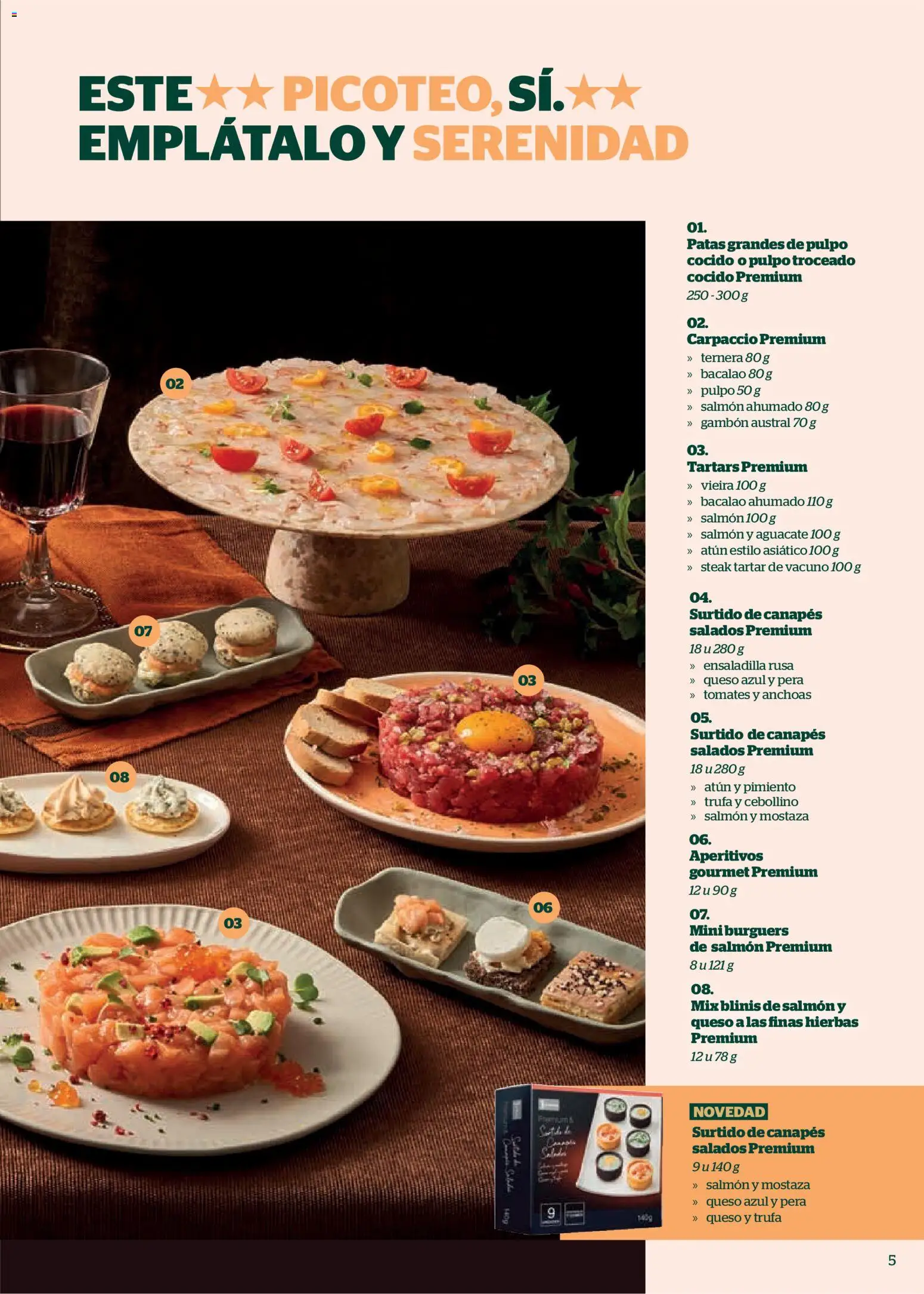 La Sirena Especial Navidad │ válido desde el 13.11.2025 | Página: 5 | Productos: Ensaladilla, Μπιμπερό, Queso, Tomates
