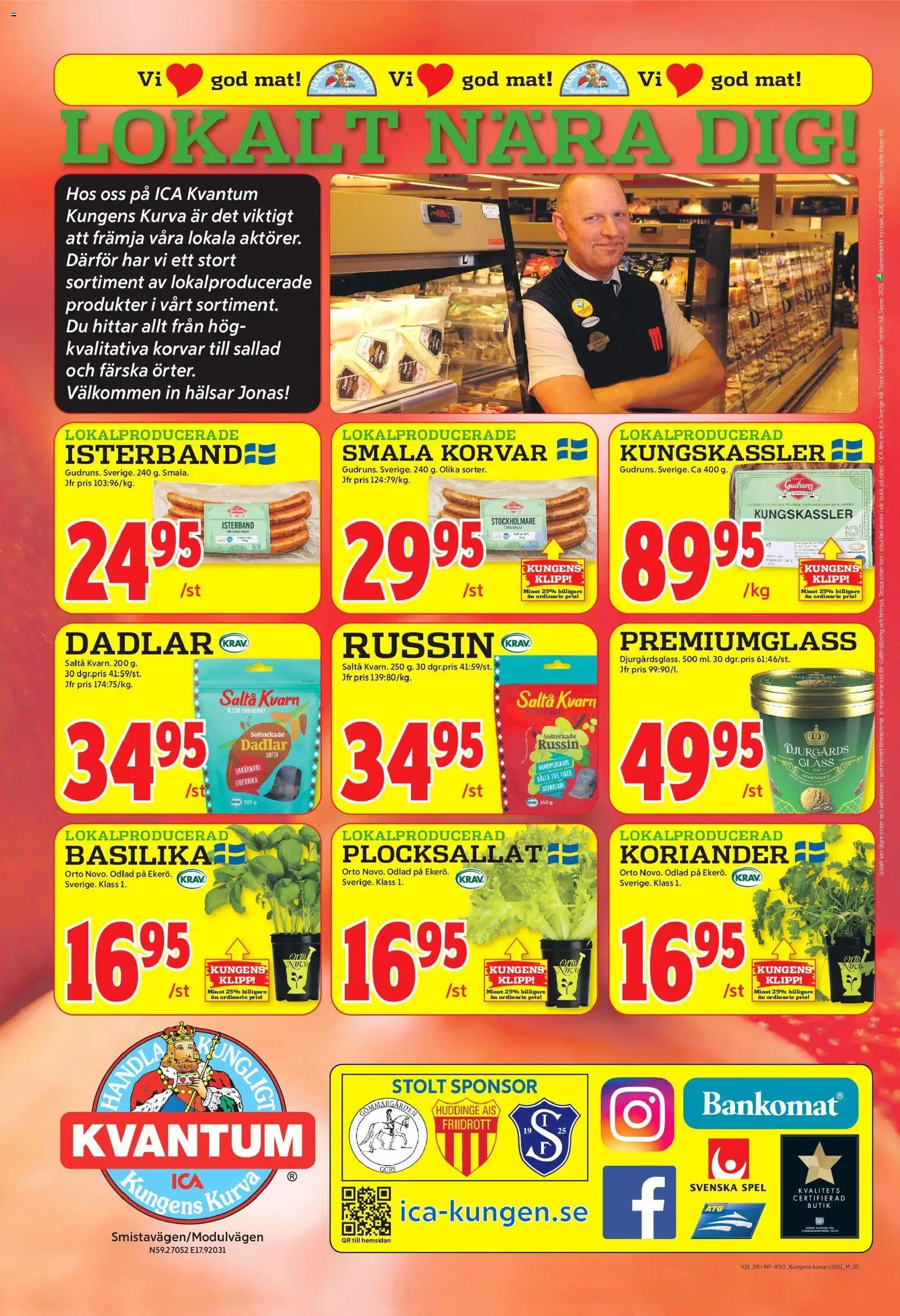 ICA Kvantum reklamblad aktuell från 06.04.2026 | Sida: 6 | Produkter: Glass, Sallad, Basilika, Koriander