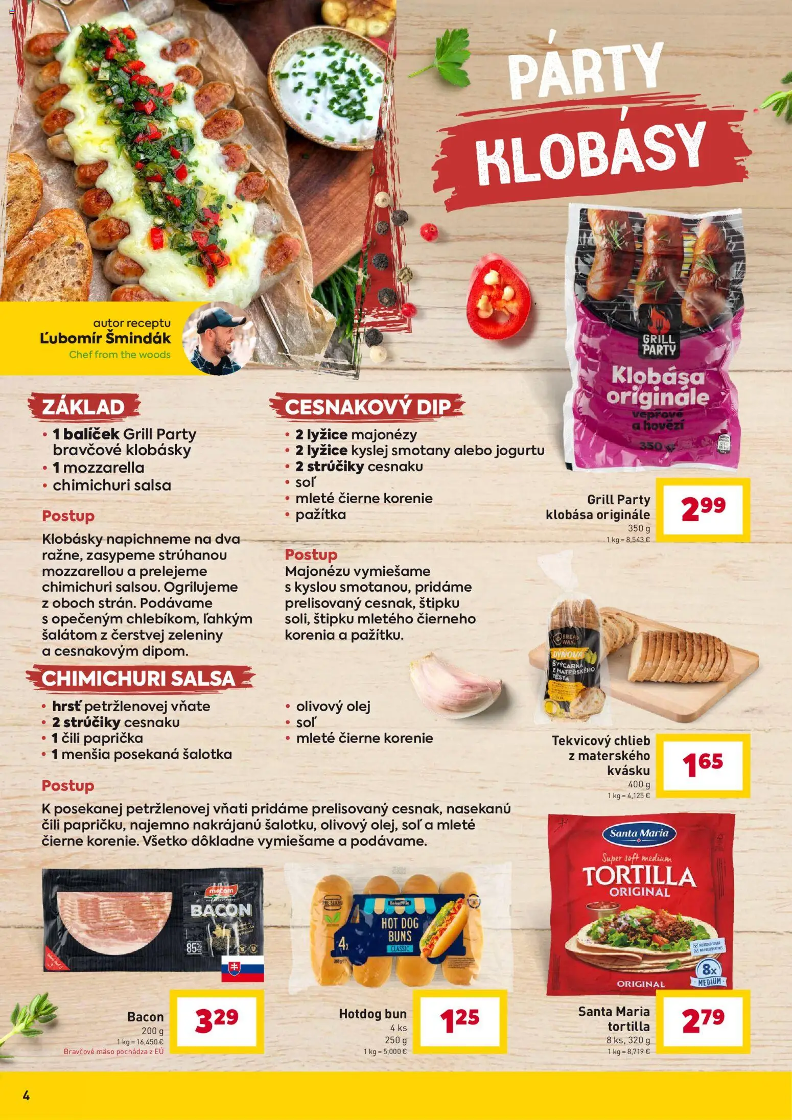 Nové Billa akcie – leták je platný od 07.04.2026 | Strana: 4 | Produkty: Klobása, Čierne korenie, Olivový olej, Soľ