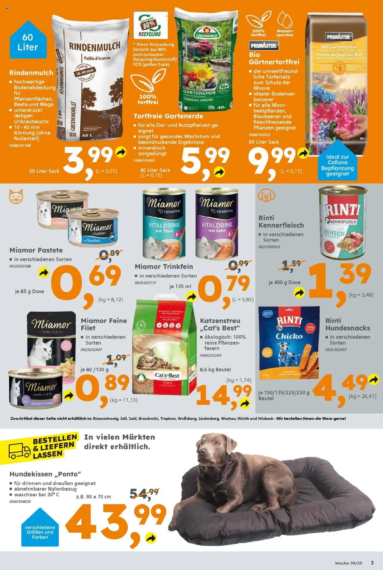 Globus Baumarkt prospekt Ilmenau	 – gültig ab 21.09.2025 | Seite: 3 | Produkte: Rindenmulch, Lachs, Blaubeeren, Ente