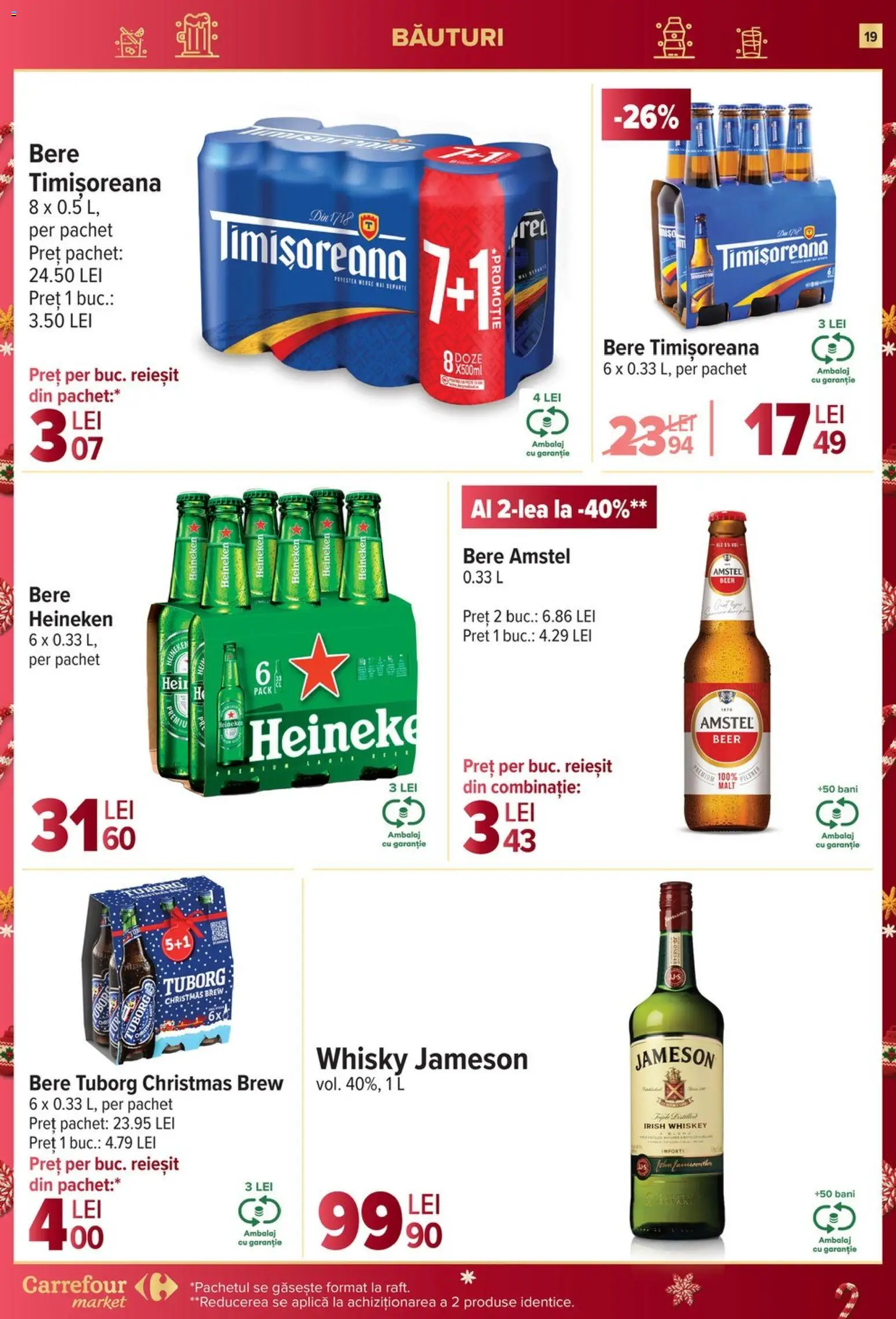 Noul catalog Carrefour – valabil de la 26.11.2025 | Pagină: 19 | Produse: Bere, Whiskey