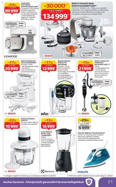 Auchan akciós ujság - amely érvényes a következő dátumtól: 04.09.2025 | Oldal: 21 | Termékek: Aprító, Habverő, Kés, Sütemények