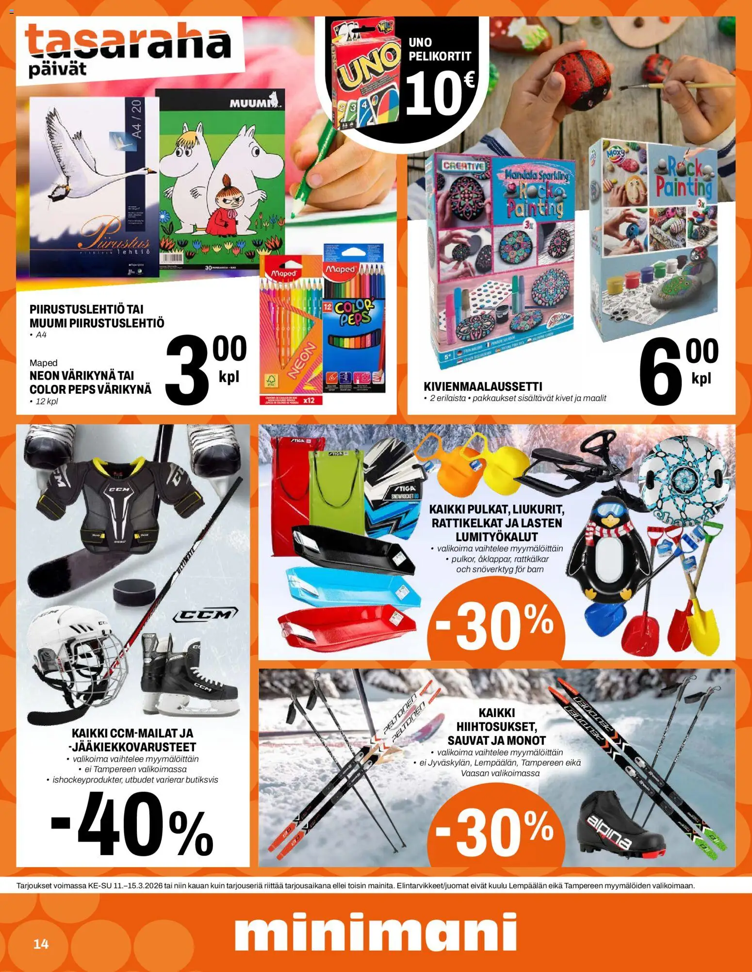 Minimani tarjoukset – voimassa 11.03.2026 alkaen | Sivu: 14 | Tuotteet: Pelikortit