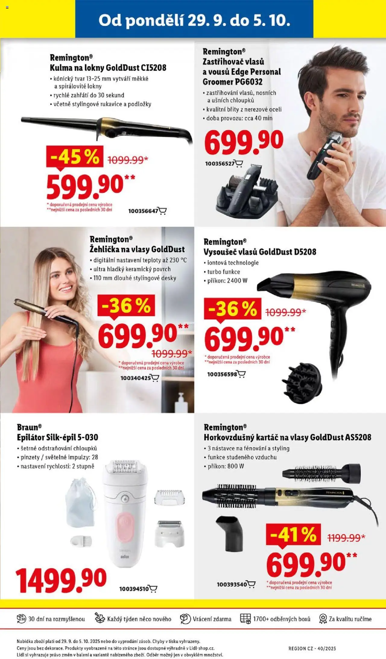 Lidl leták od 02.10.2025 | Strana: 31 | Produkty: Zastřihovač vlasů, Kartáč na vlasy, Kulma, Vysoušeč vlasů
