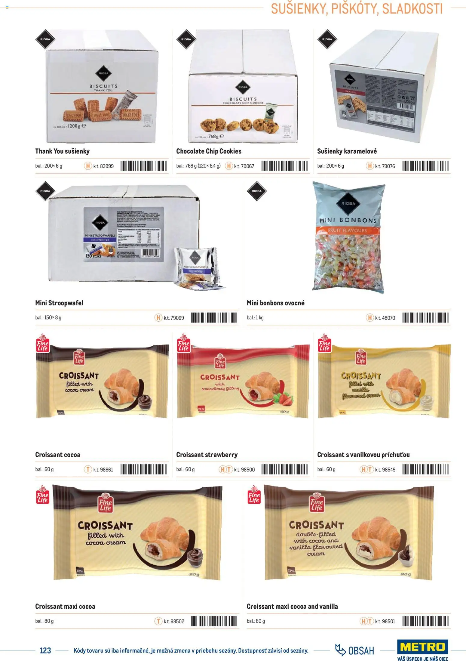 Nové Metro akcie – leták je platný od 01.01.2025 | Strana: 123 | Produkty: Croissant