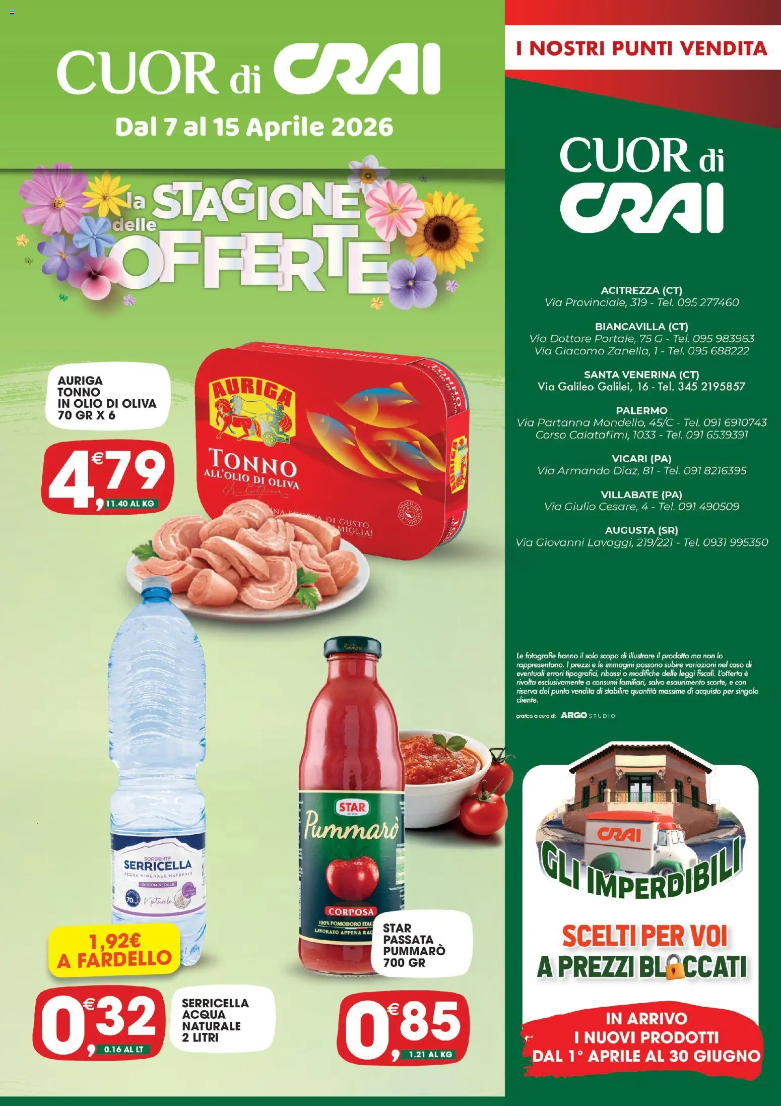 Volantino CRAI del 07.04.2026 | Pagina: 8 | Prodotti: Pomodoro, Acqua naturale, Tonno, Acqua minerale