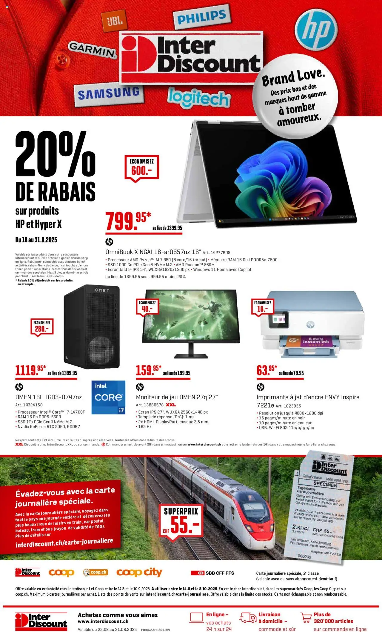 Interdiscount Aktionen FR ab 25.08.2025 | Seite: 1 | Produkte: Samsung, HP, Philips