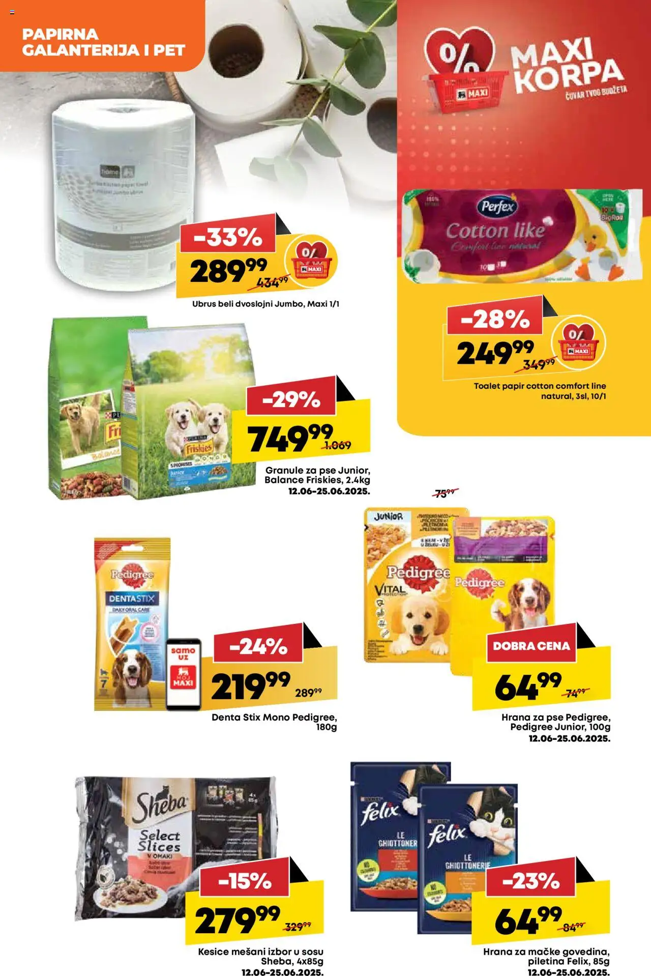 Mega Maxi katalog - važi od 12.06.2025 | Strana: 32 | Proizvode: Pedigree, Toalet papir, Granule za pse, Hrana za mačke