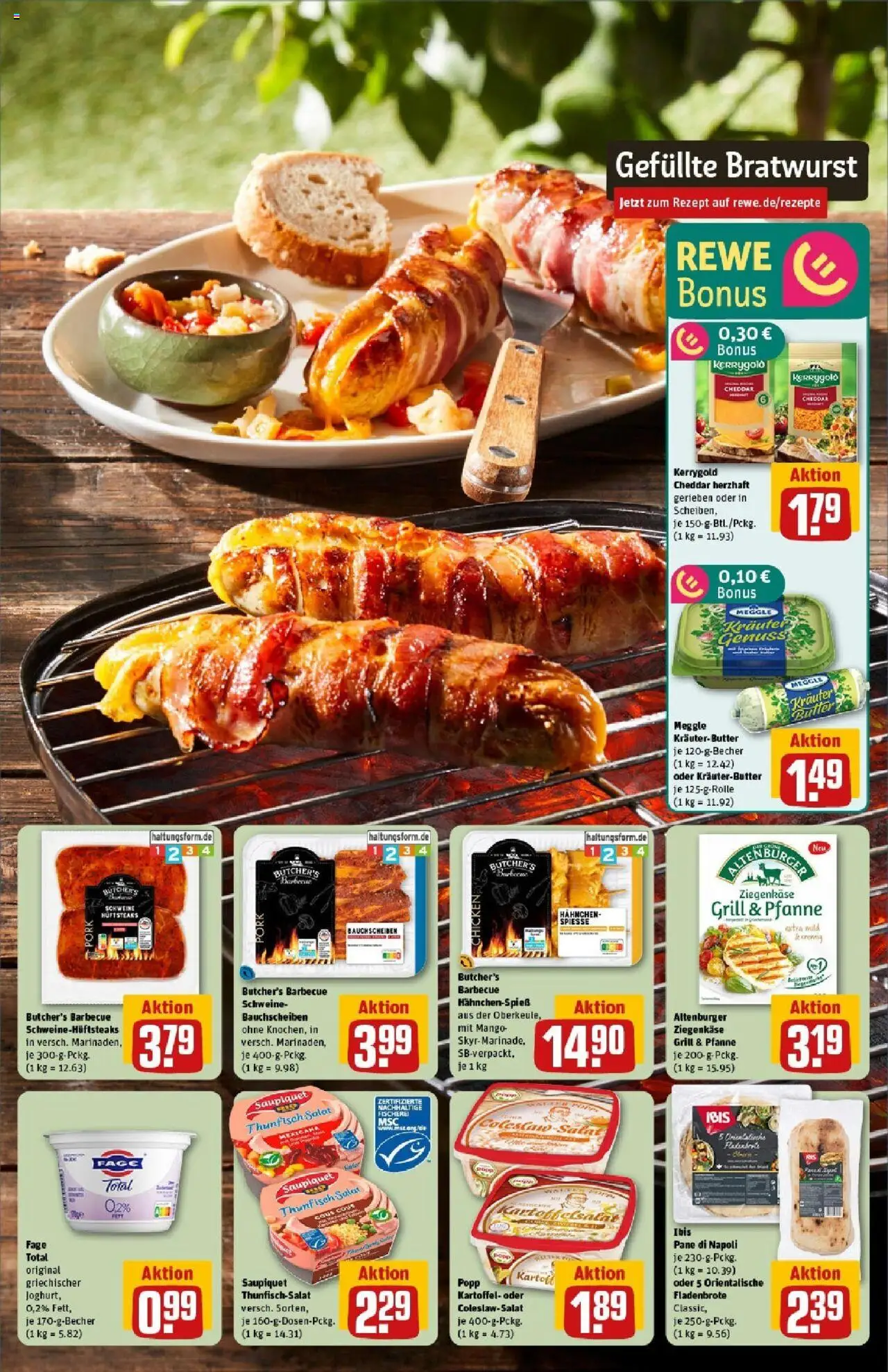 Rewe prospekt Oberwesel	 - gültig ab dem 01.06.2025 | Seite: 5 | Produkte: Hahnchen, Butter, Bratwurst, Steak
