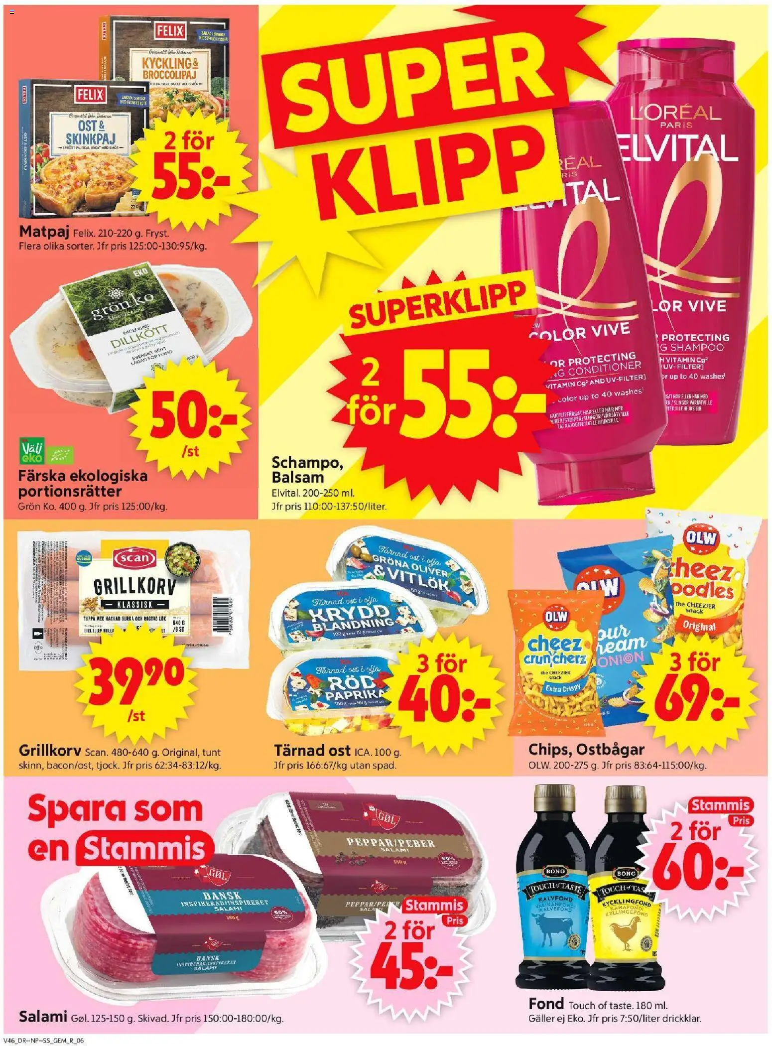 ICA Supermarket reklamblad aktuell från 10.11.2025 | Sida: 8 | Produkter: Oliver, Galler, Rostad lök, Fond