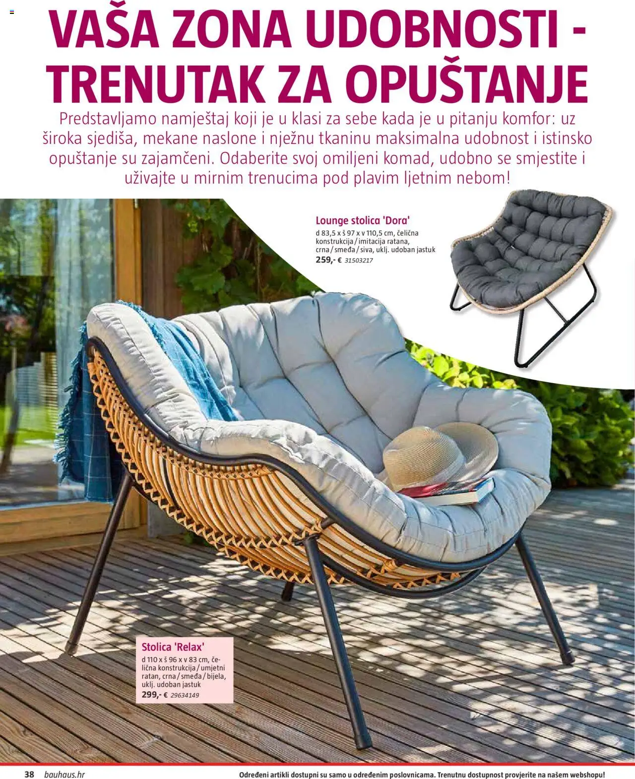 Bauhaus katalog | vrijedi od 06.10.2025 | Stranica: 38 | Proizvodi: Jastuk, Stolica