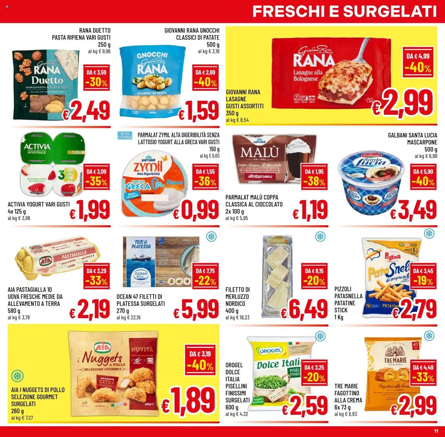 Volantino A&O del 29.10.2025 | Pagina: 11 | Prodotti: Pollo, Merluzzo, Patate, Zucchero