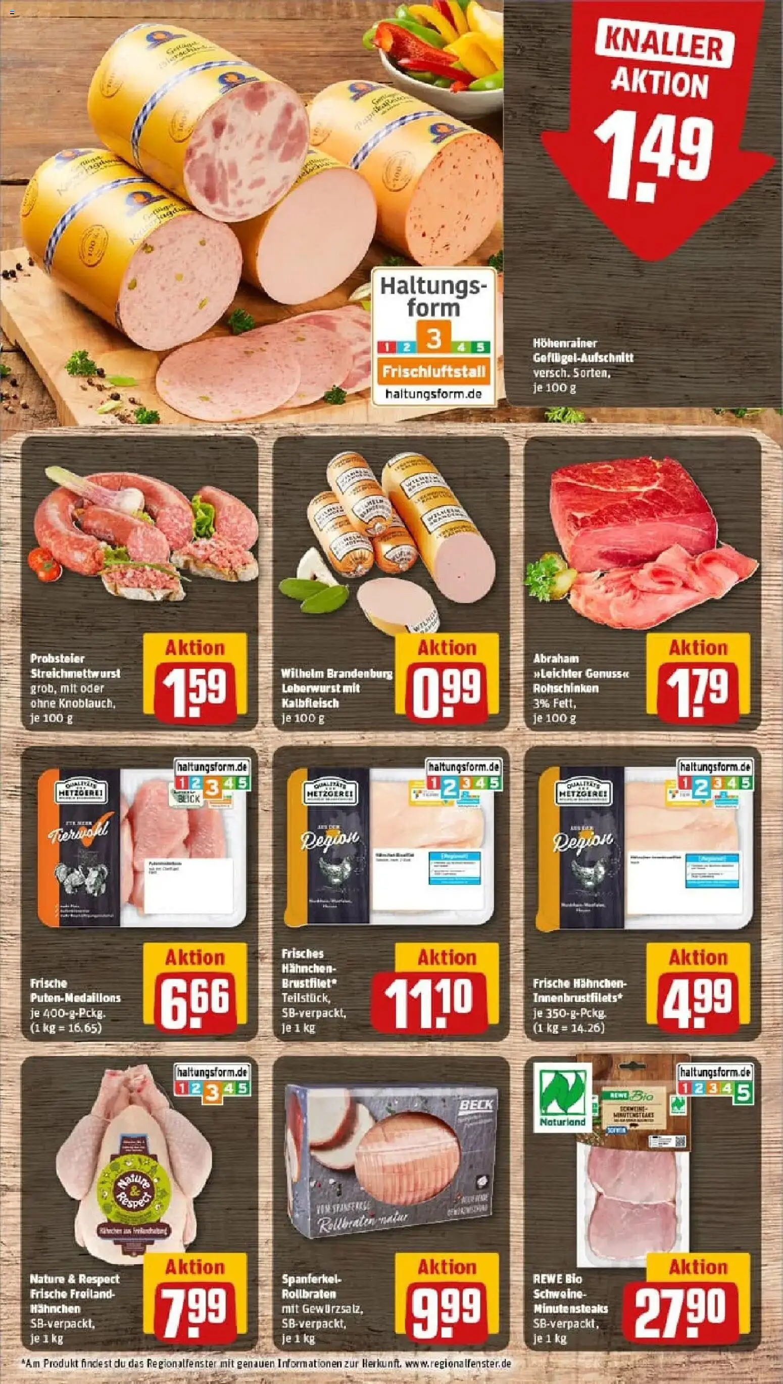 Rewe prospekt Frankfurt / Praunheim	 – gültig ab 26.01.2026 | Seite: 8 | Produkte: Hahnchen, Steak