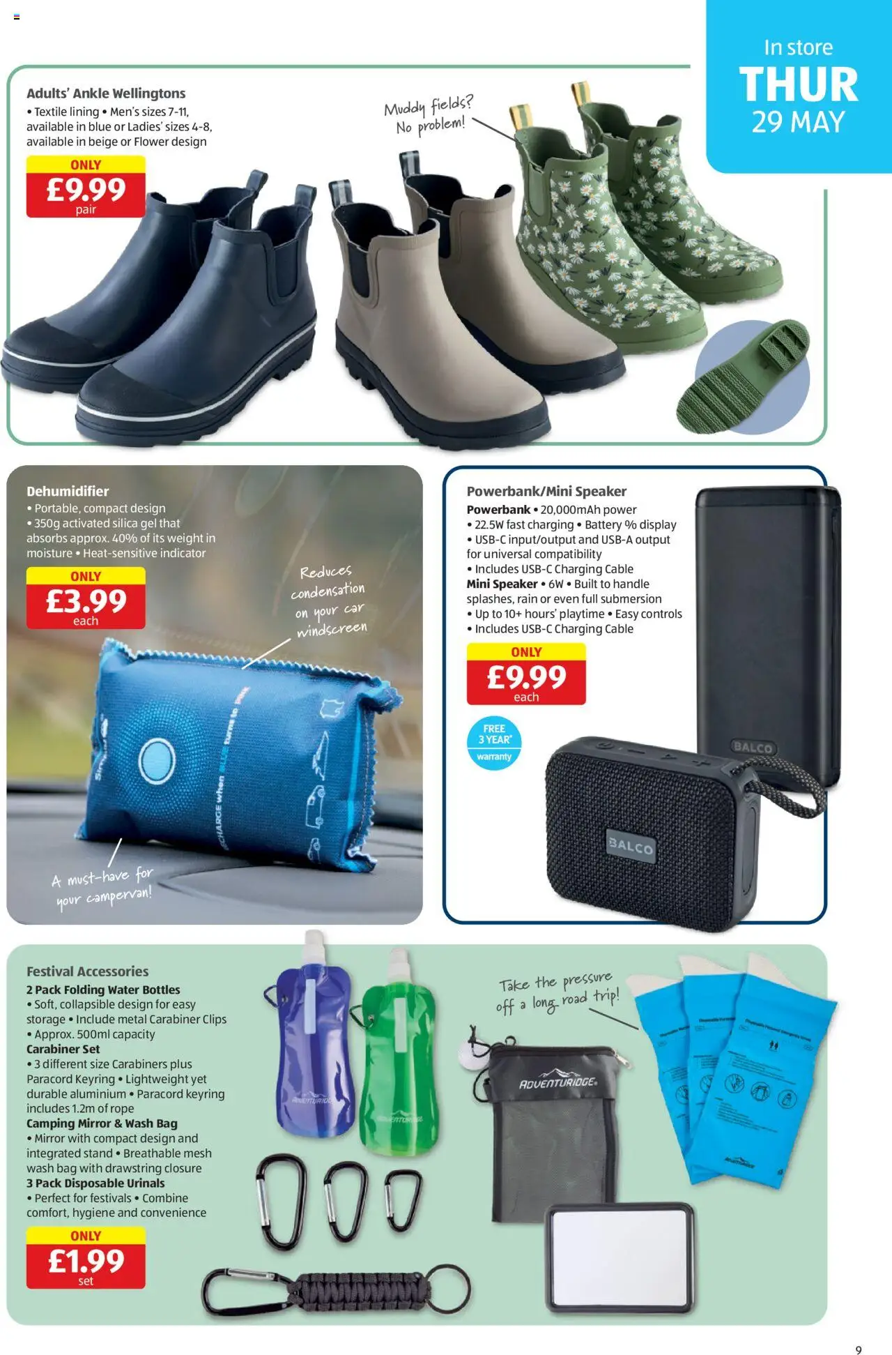  | Page: 9 | Products: Wellingtons, Cable, Bag, Speaker