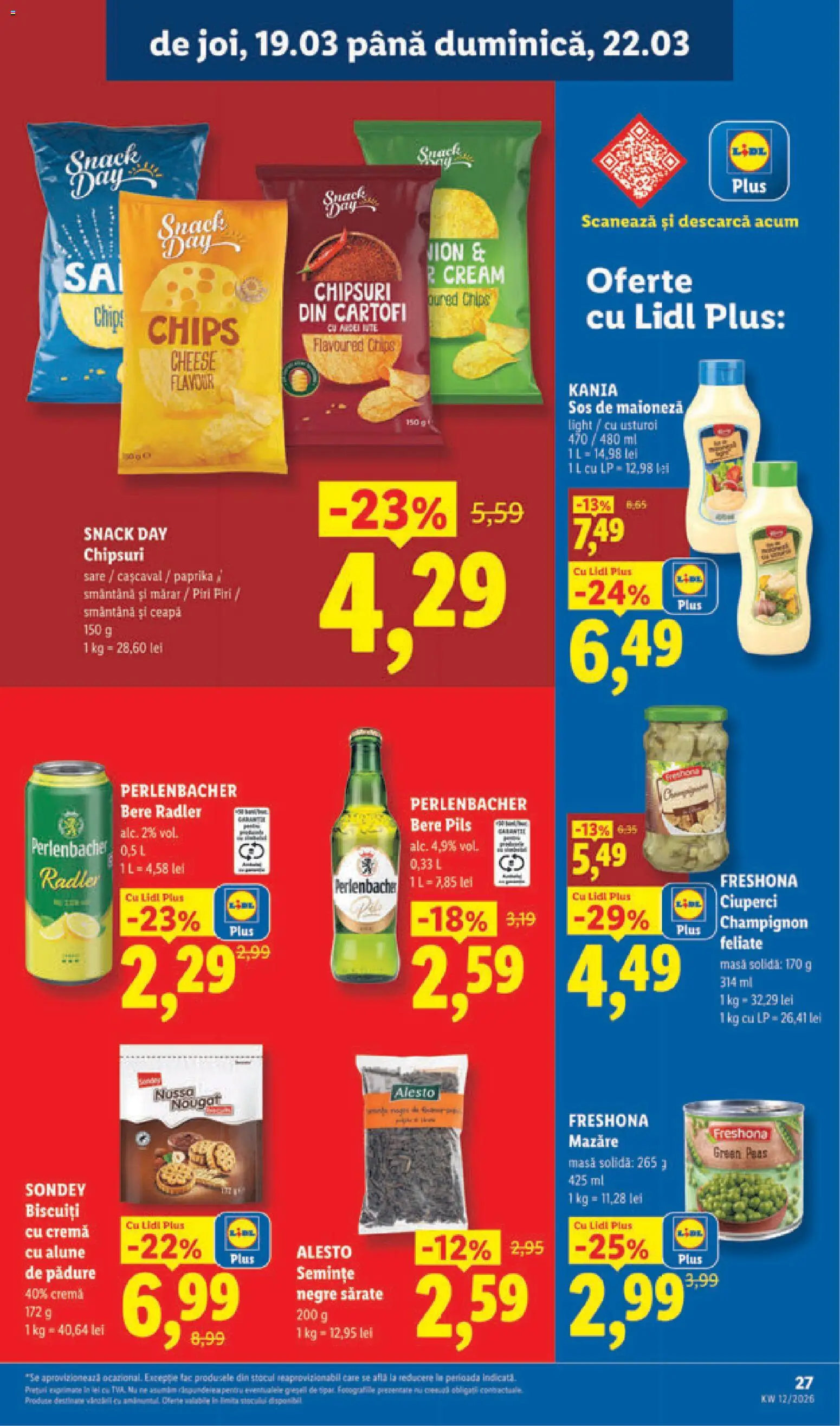 Noul catalog Lidl – valabil de la 16.03.2026 | Pagină: 27 | Produse: Mărar, Cașcaval, Cartofi, Usturoi
