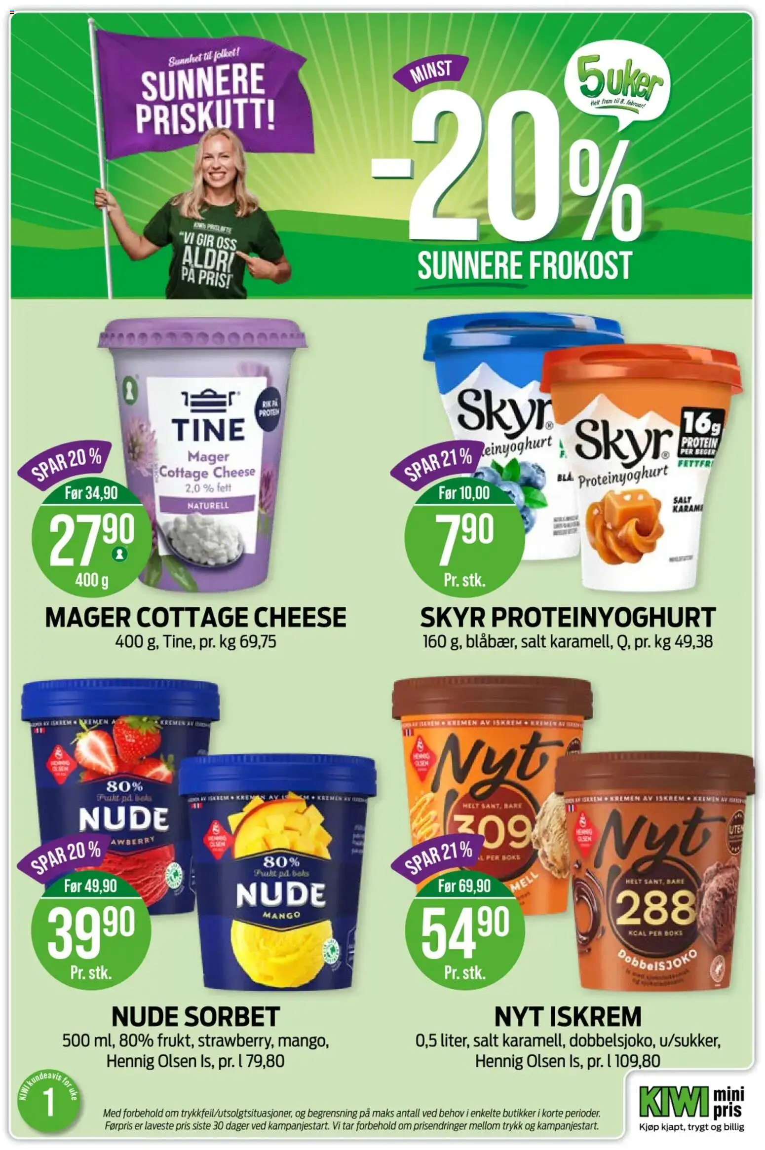 {H1} | Side: 12 | Produkter: Cottage cheese, Iskrem, Boks, Pincett