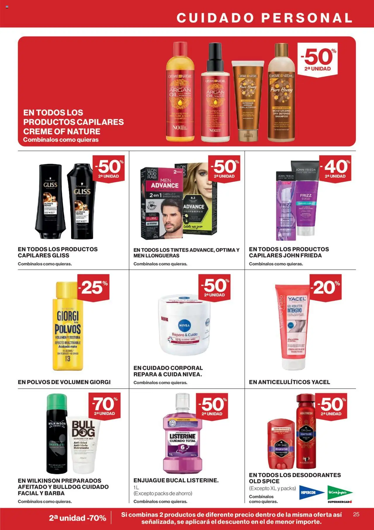 Hipercor catálogo │ válido desde el 09.10.2025 | Página: 29 | Productos: Champú, Enjuague bucal, Sérum