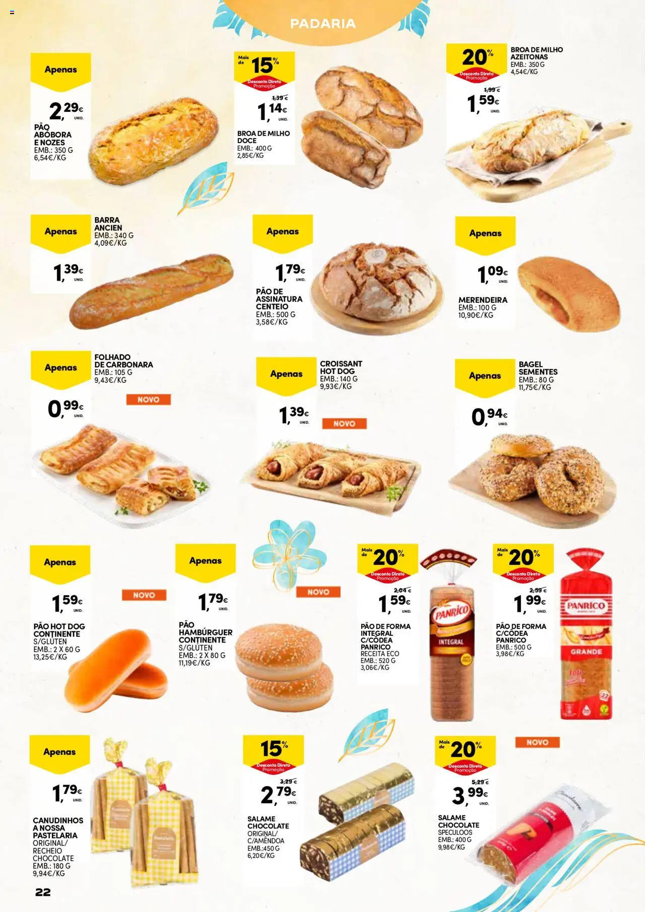 Continente - Verão │ válido de 17.06.2025 | Página: 22 | Produtos: Azeitonas, Padaria, Salame, Abóbora
