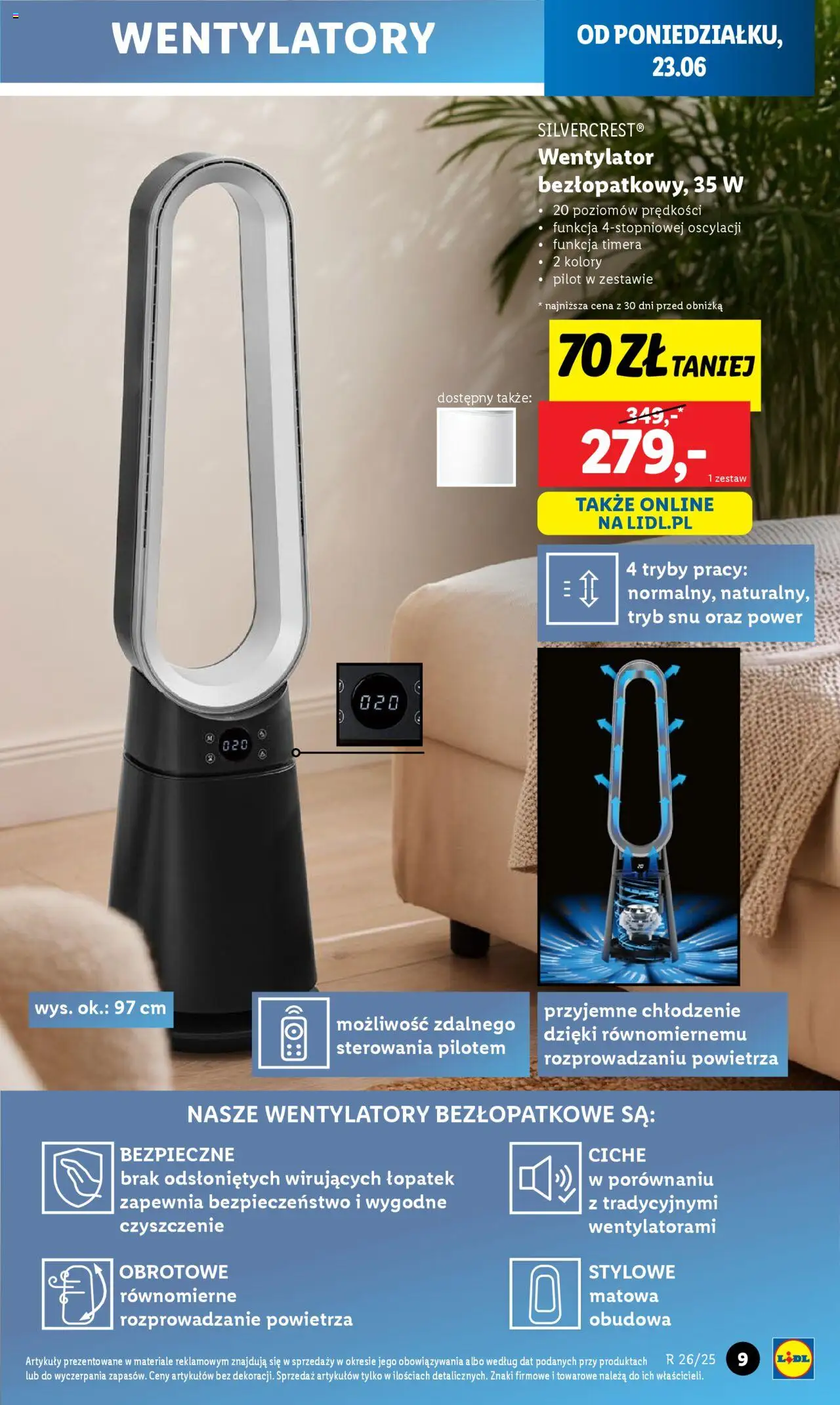 Lidl Katalog od 23.06.2025 | Strona: 9 | Produkty: Wentylator