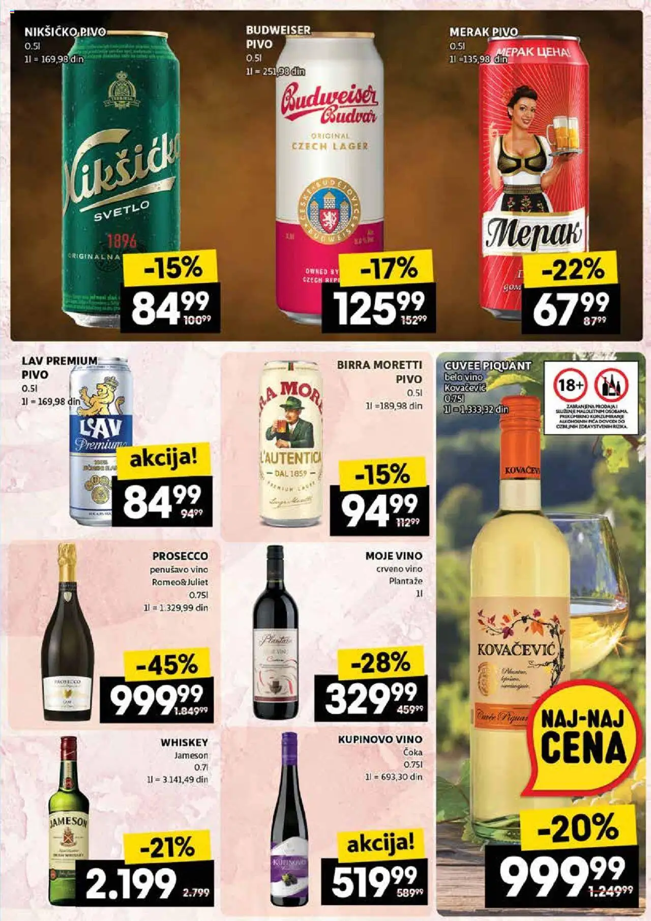 Roda katalog - važi od 02.10.2025 | Strana: 15 | Proizvode: Birra Moretti, Crveno vino, Vino, Pivo